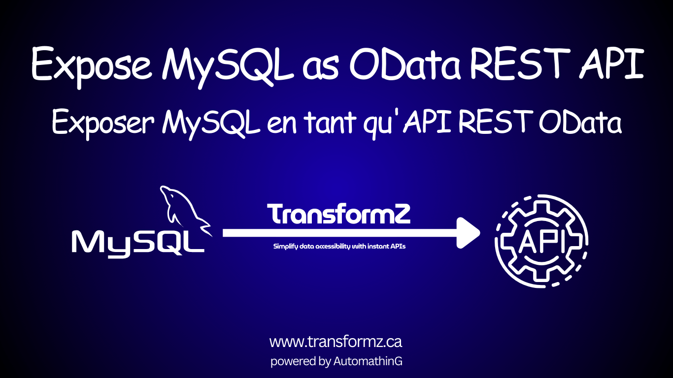 How to Expose MySQL Data as OData REST APIs in 5 Minutes with TransformZ